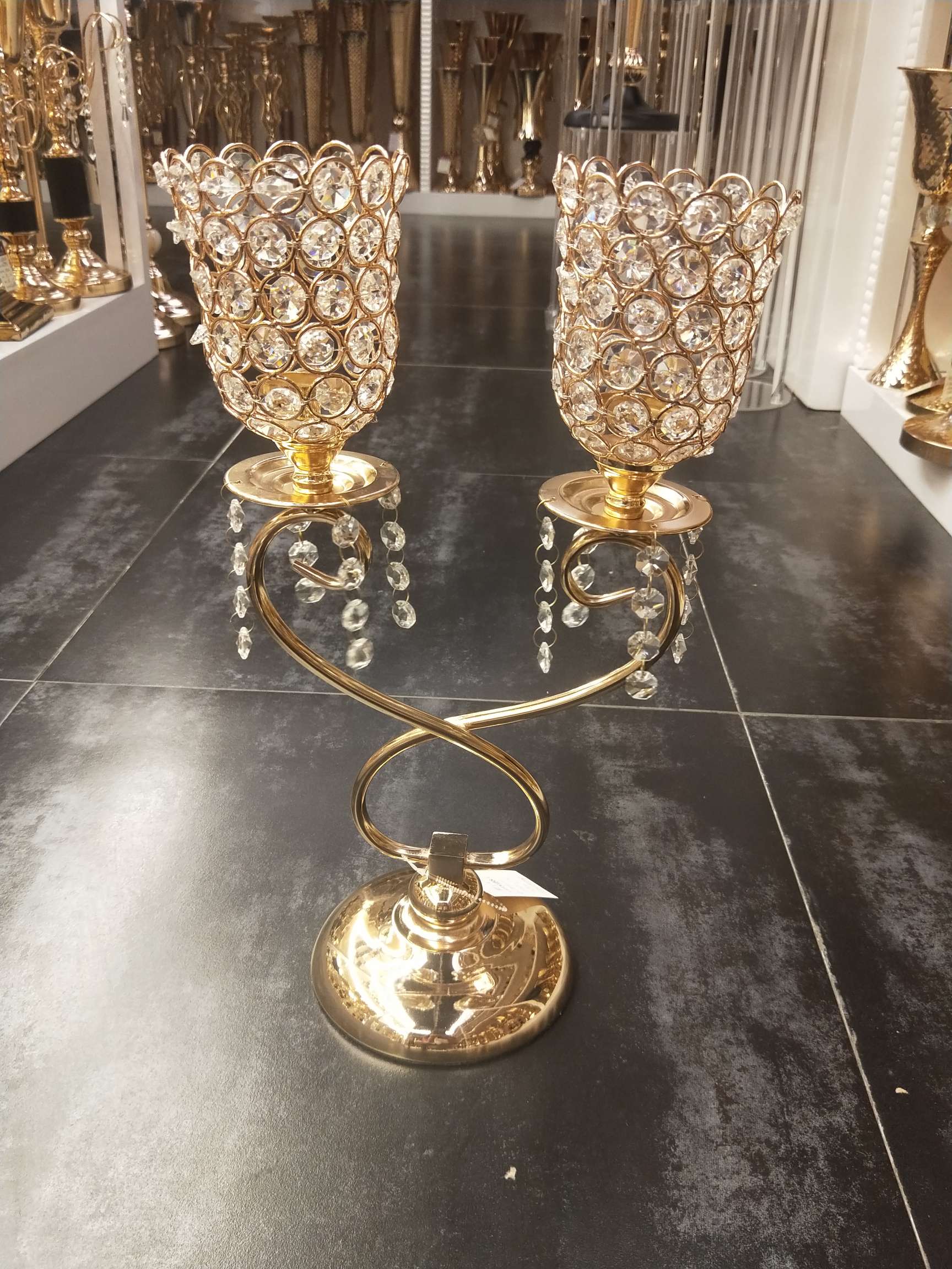 Nordic crystal candlestick restaurant home decoration pieces