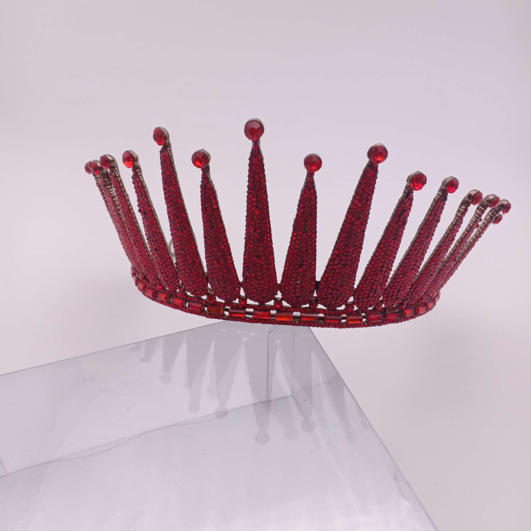 Bridal headdress Korean wedding diamond crown birthday princess hair dress wedding veil with ornaments