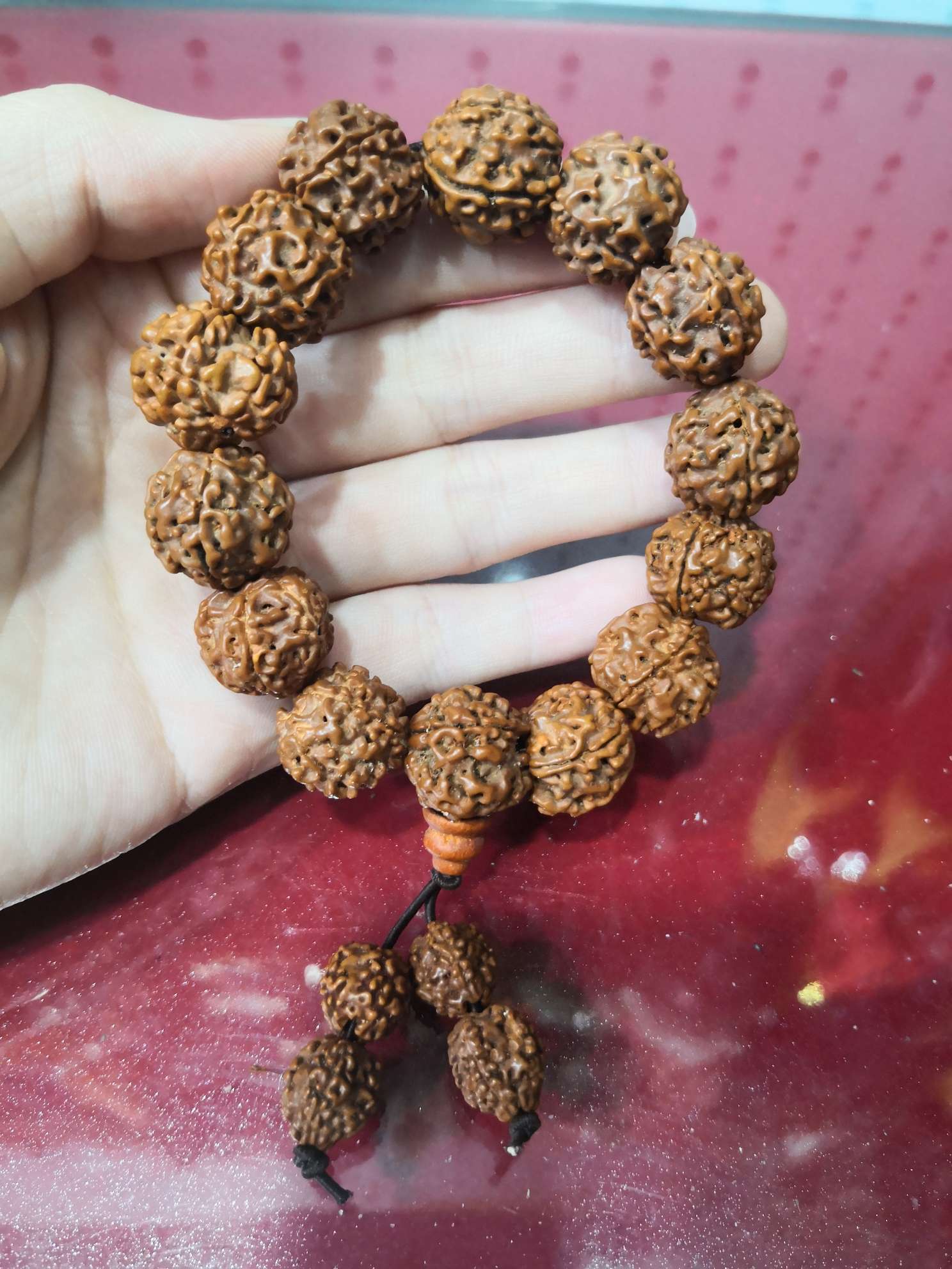 Diamond Bodhi bracelet, single-loop Buddhist prayer beads bracelet Specification image