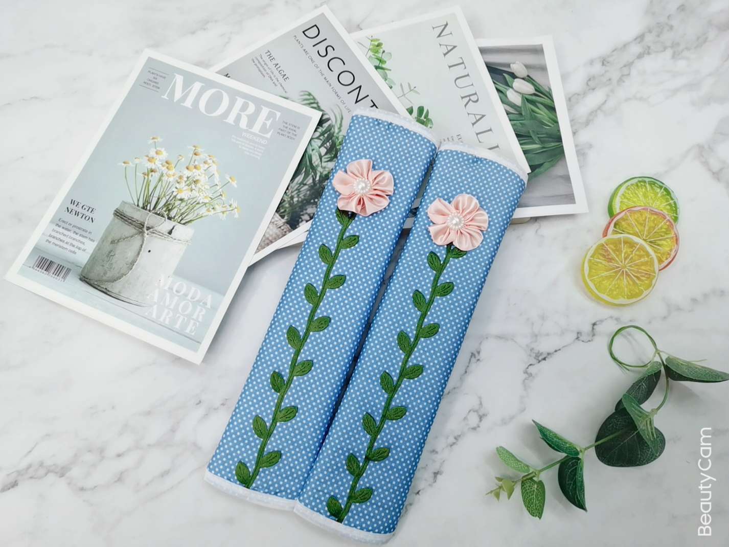 Dot Fabric Dust-Proof Anti-Fouling Anti-Static Anti-Collision Refrigerator Door Cover Car Seat Belt Shoulder Cover Item Picture