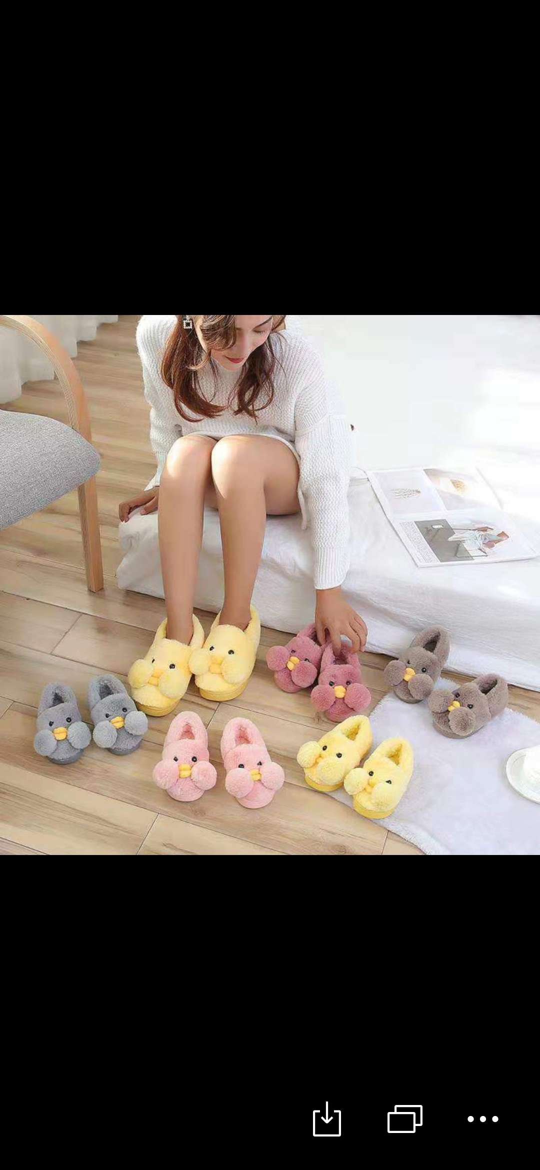 Cartoon duck cotton shoes