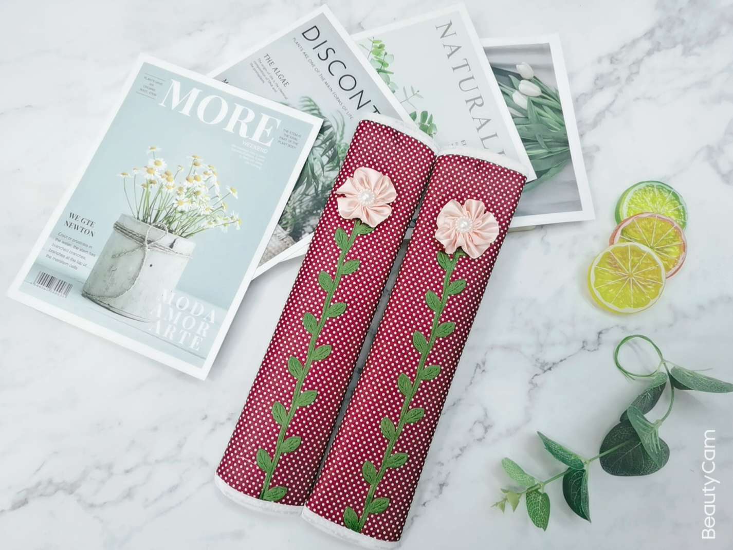 Dot Fabric Dust-Proof Anti-Fouling Anti-Static Anti-Collision Refrigerator Door Cover Car Seat Belt Shoulder Cover Specification drawing