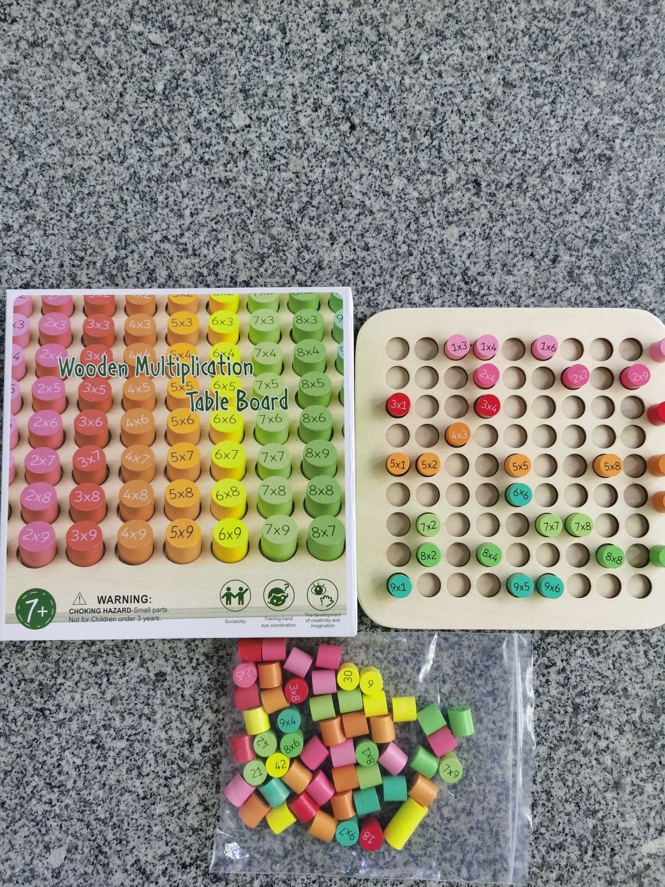 Multiplication board, wooden toys, educational teaching AIDS, kindergarten games Specification image