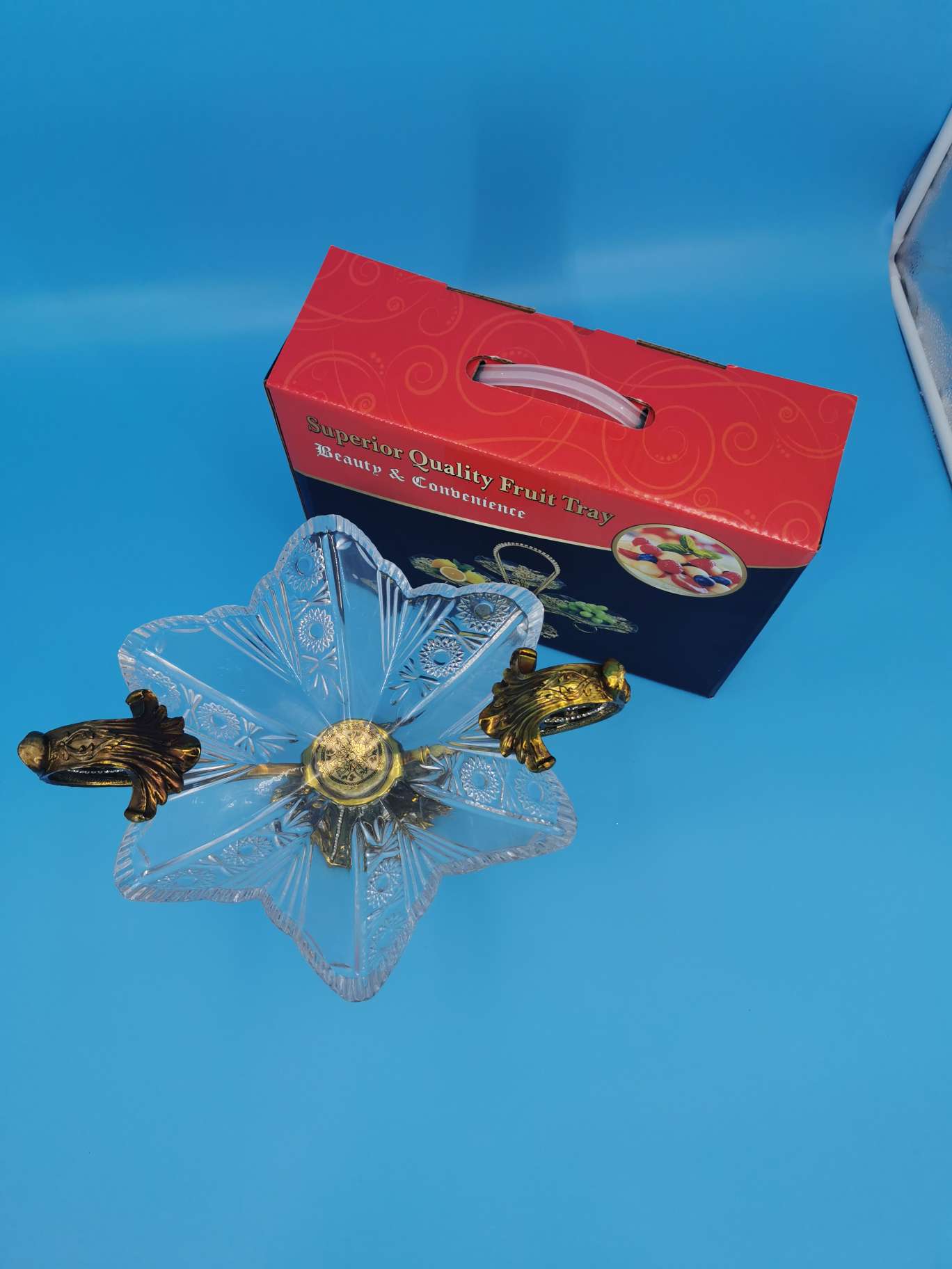 Diamond-shaped resin craft fruit plate home decoration 2022 New style details Picture