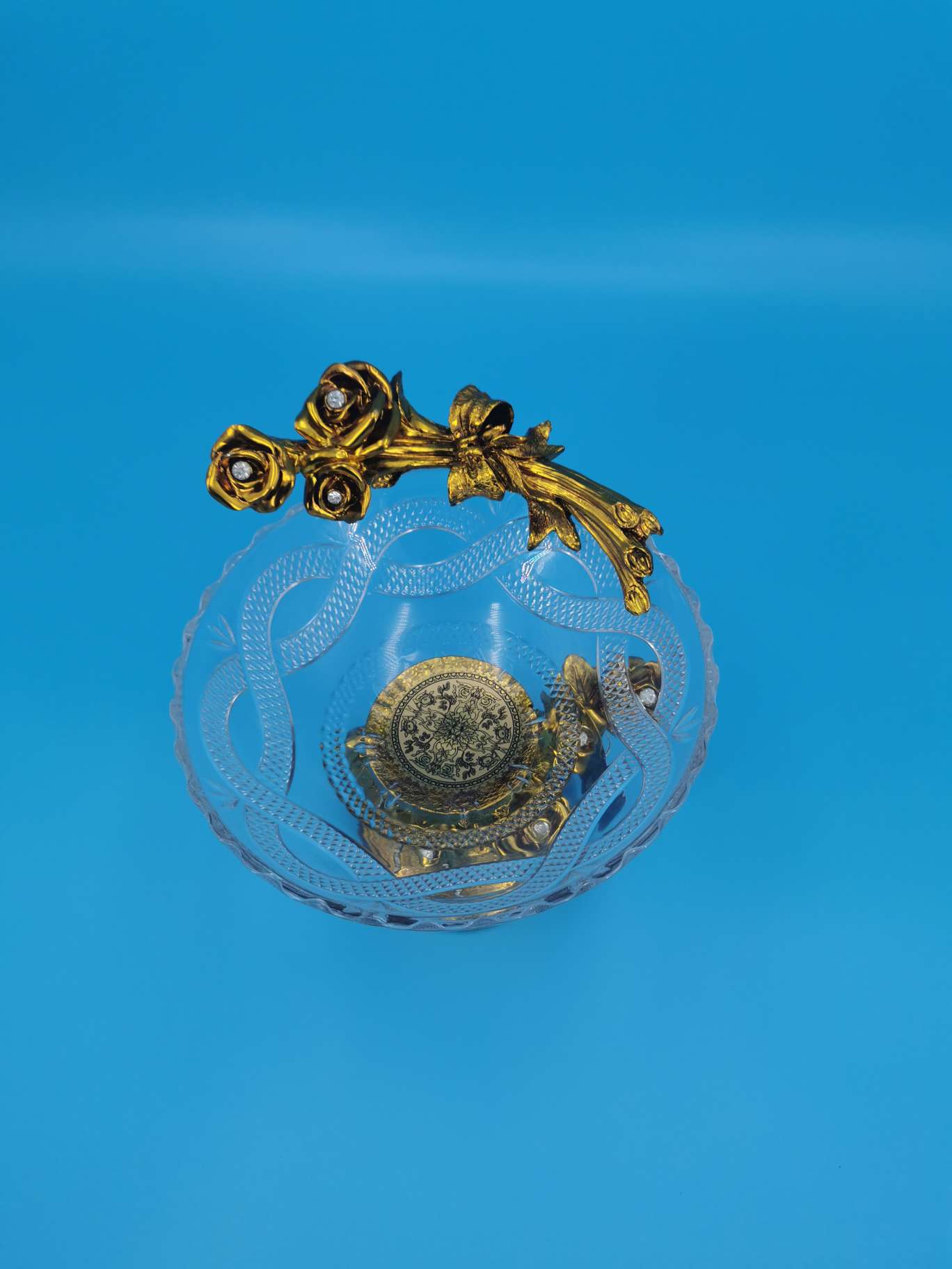 Factory direct sales and wholesale of 2022 new style resin craft glass fruit platters Item Picture