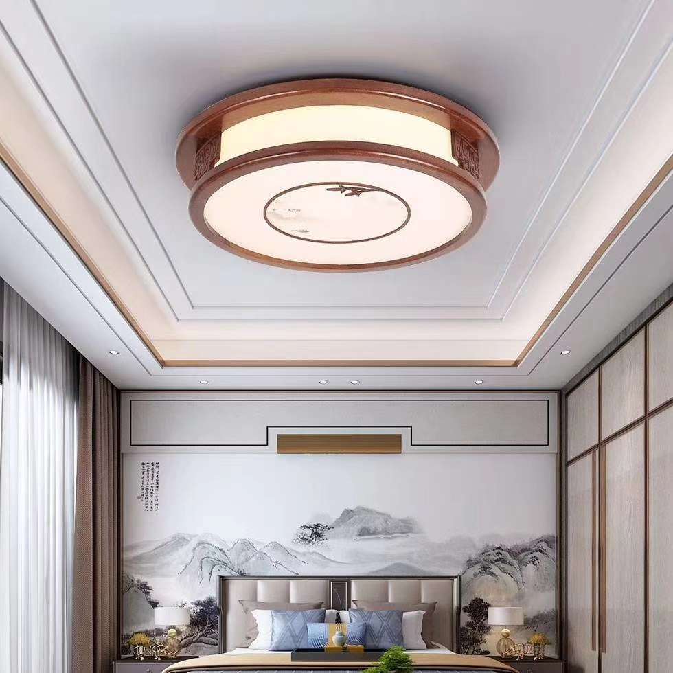 Unbranded solid wood lighting kit, new Chinese-style LED ceiling lamp with antique design 106 Application Scenario