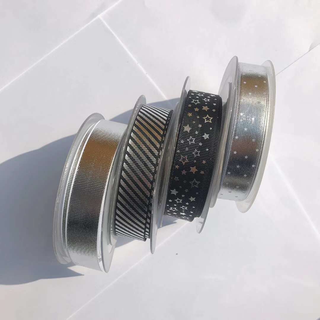 烫金礼品包装织带，精美织带细节图