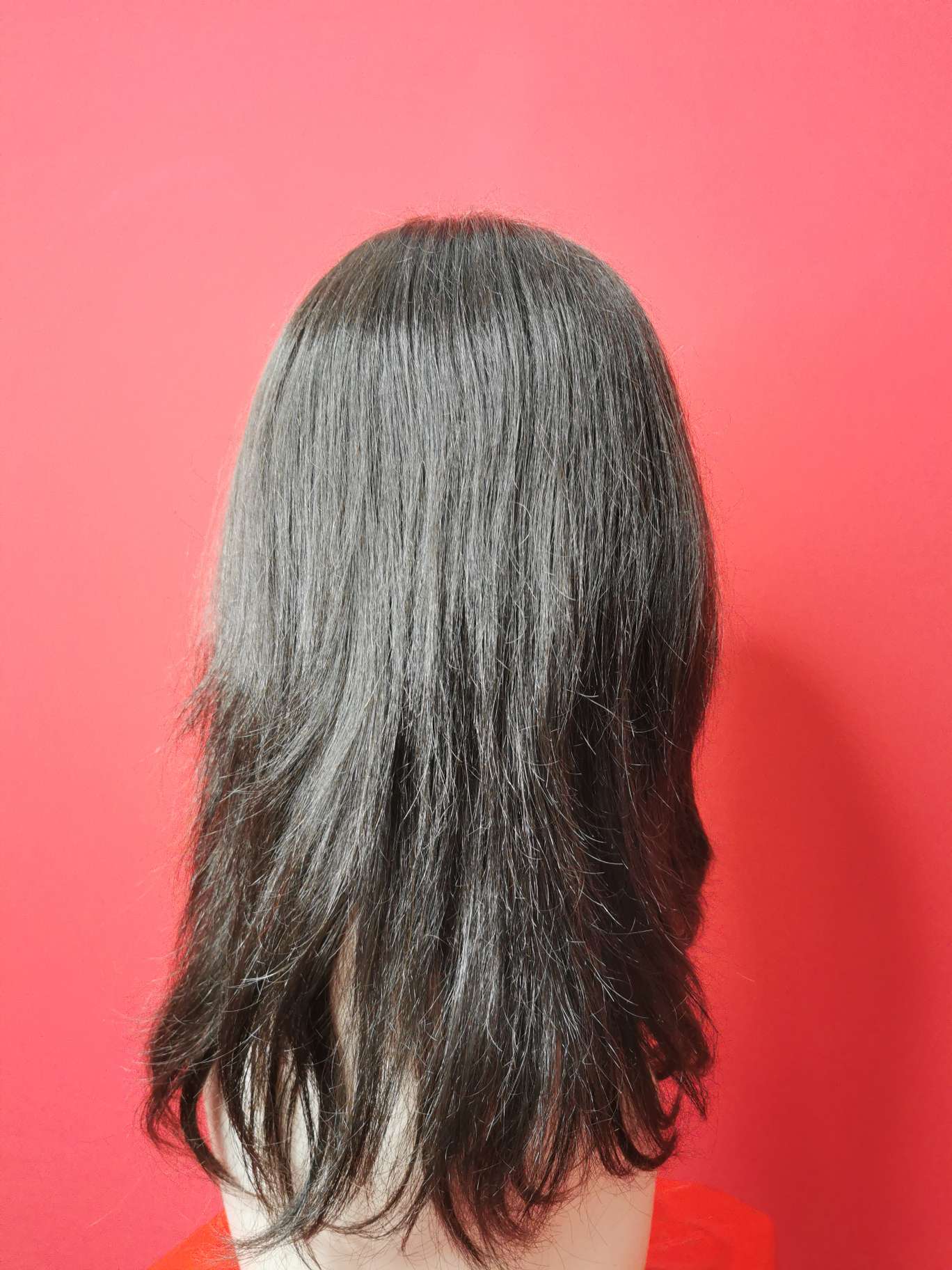 100% hand-knitted real human hair, ladies' headgear, long hair Item Picture