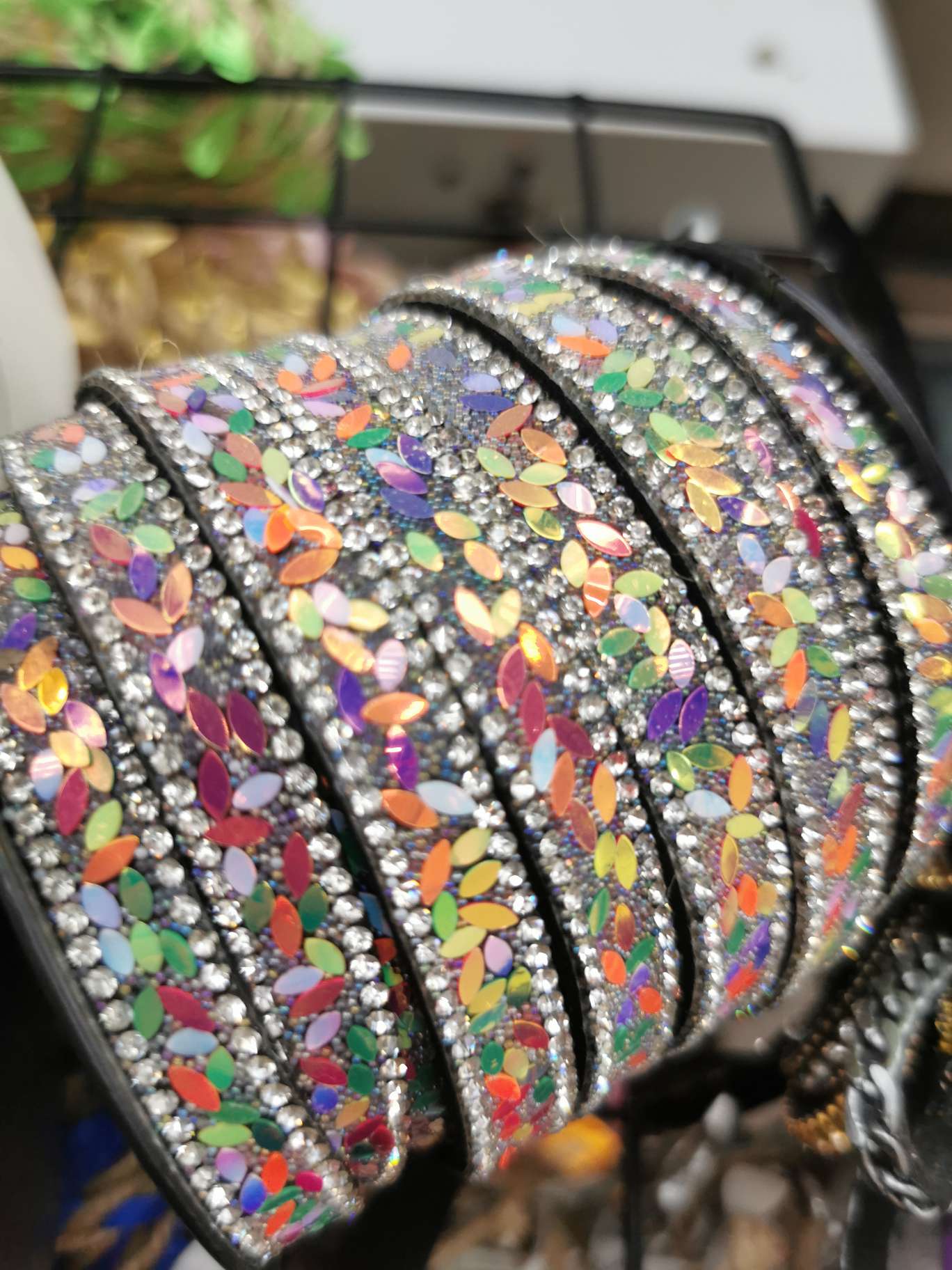 1公分宽树叶水钻绳子