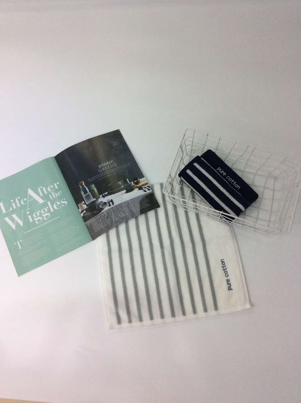 pure cotton striped face towel