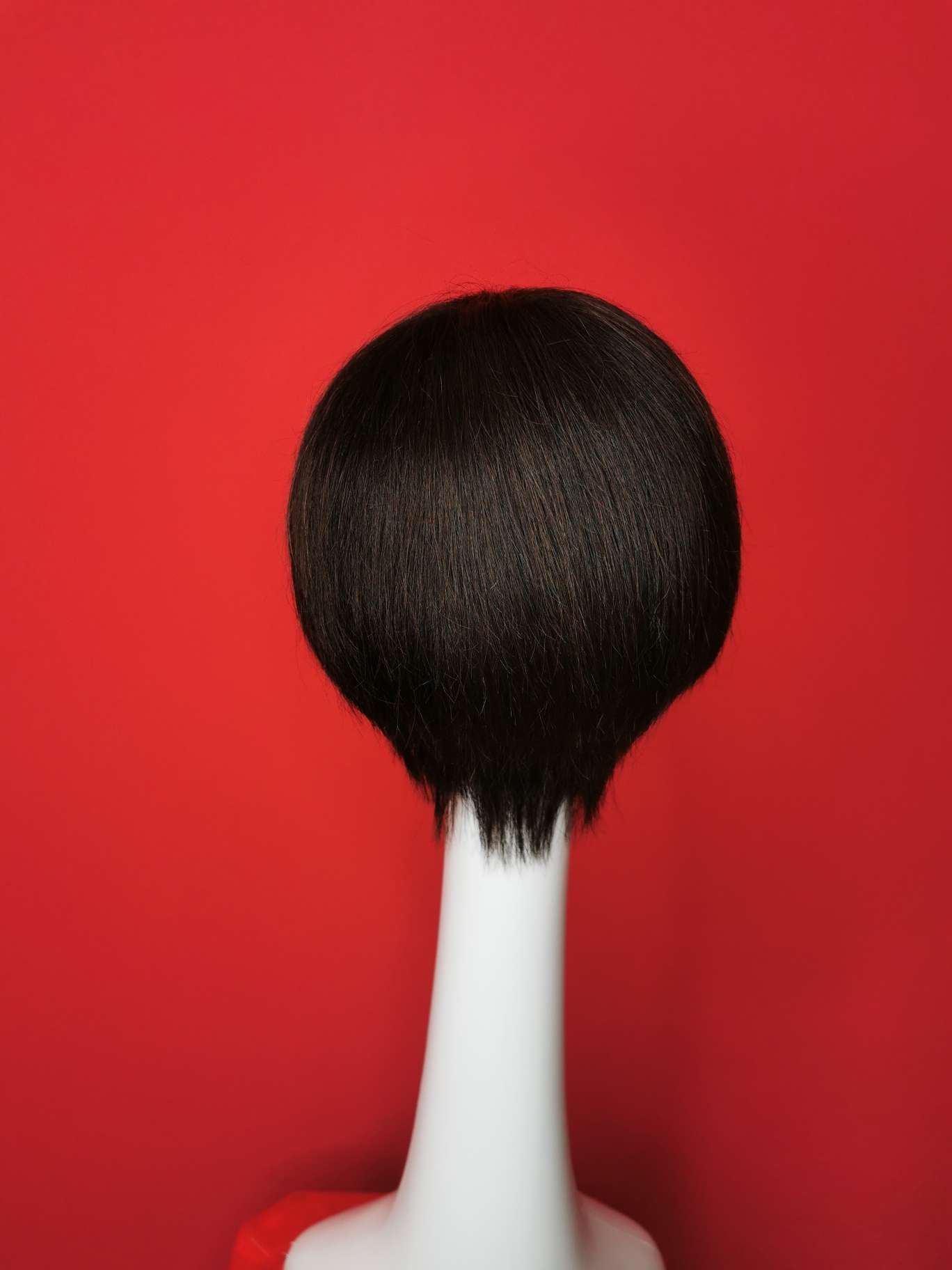 100% hand-knitted real hair, ladies' headgear, Bob hairstyle Item Picture