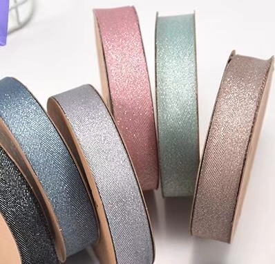 Silver Bead Bright Silk Herringbone Belt, High Fashion Exquisite Clothing With Bow Ribbon