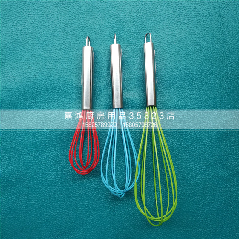 8-10-12 Steel Head Five-Wire Silicone Egg Beater