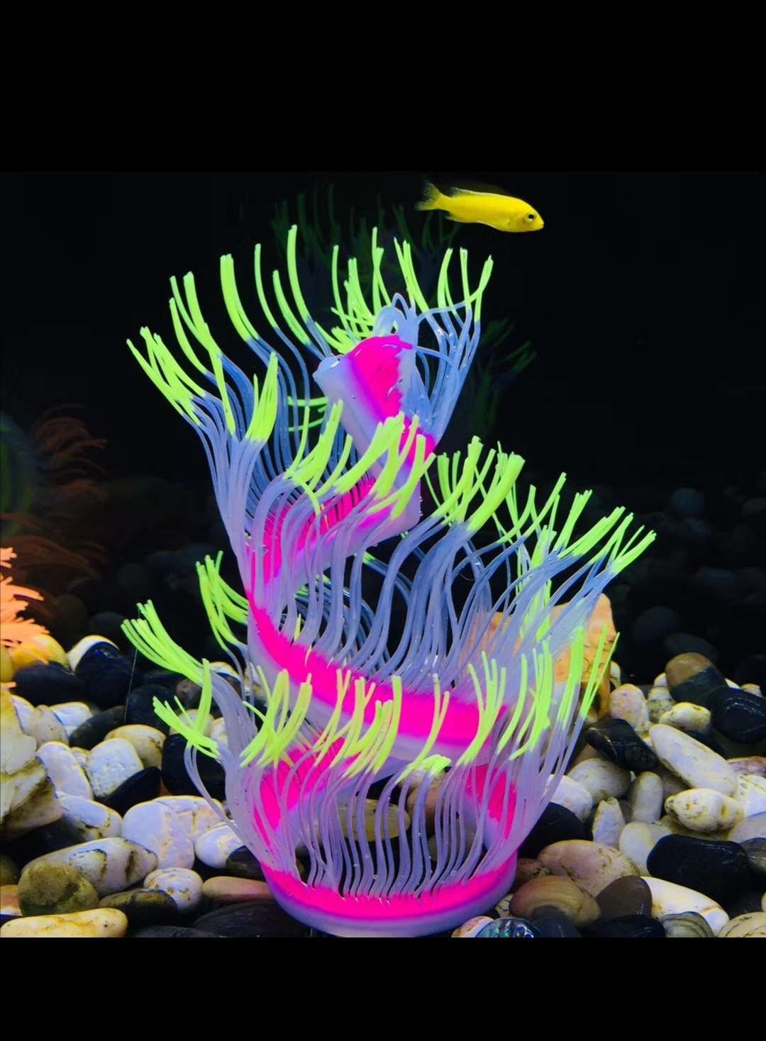 Simulated sea urchins, simulated sea anemones, soft corals, underwater backdrop, fish tank decoration, aquarium landscape decoration products, silicone soft corals, Marine creatures Specification image