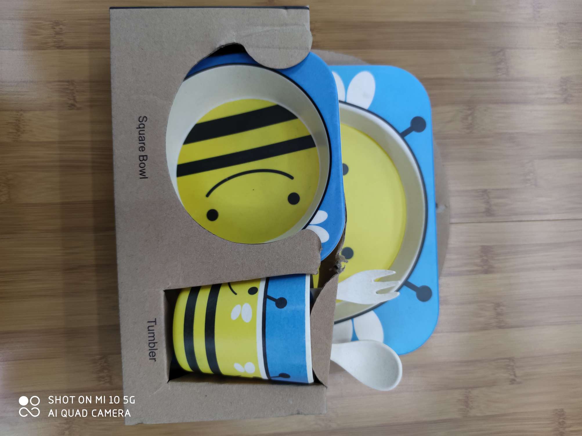 Zf001-04 Baby Bee Set for Children a five-piece bamboo fiber set for Children thumbnail