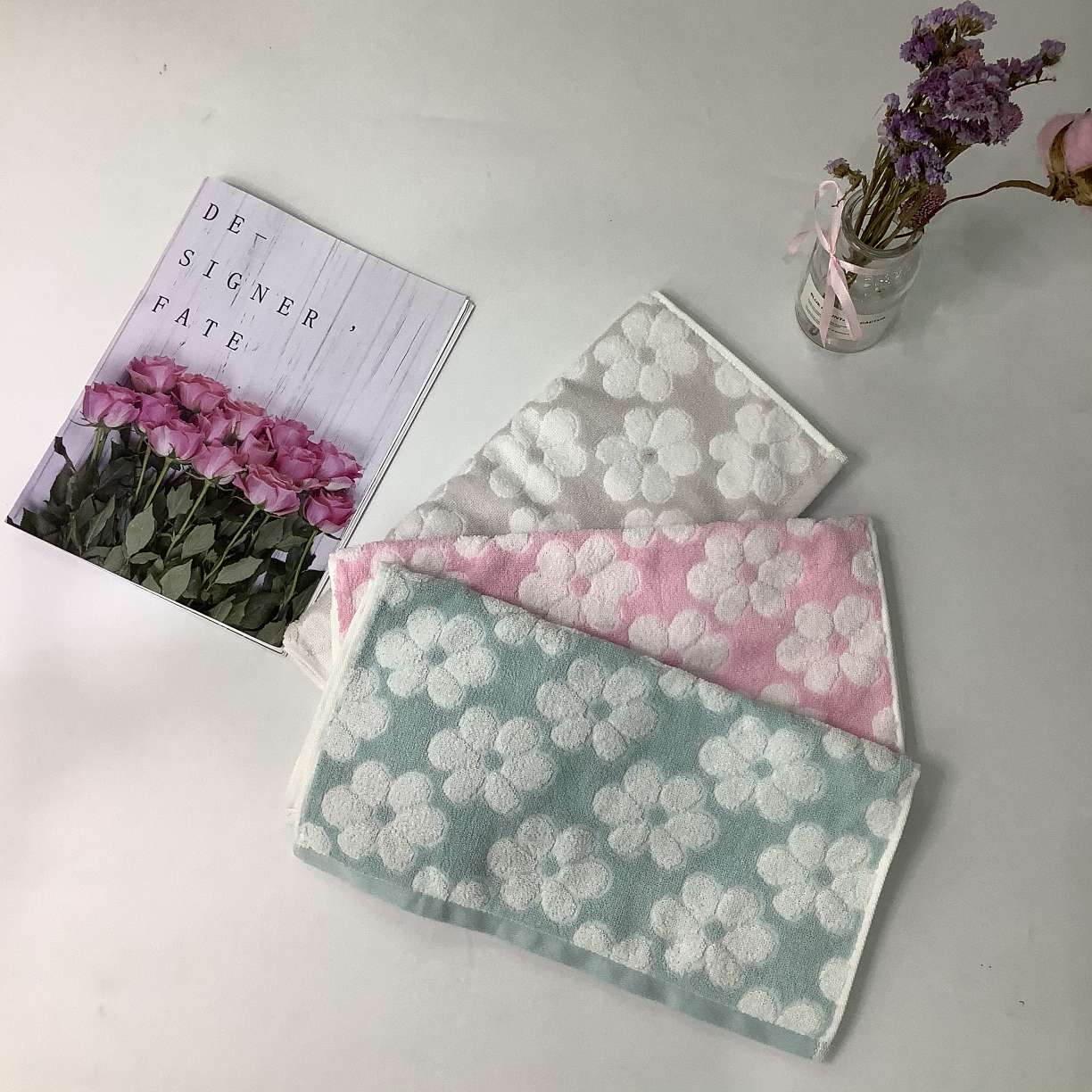 小白花洗脸巾