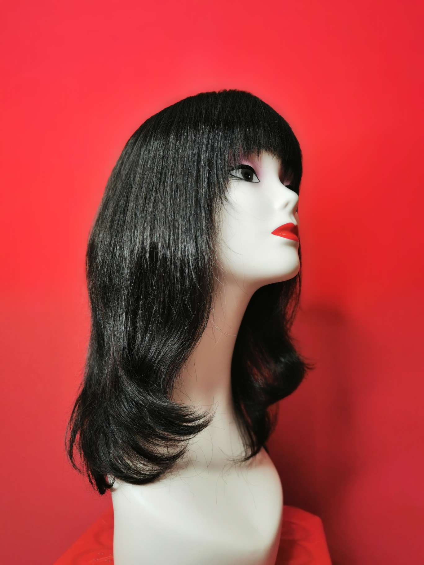 100% hand-knitted real human hair, ladies' headgear, long hair Application Scenario