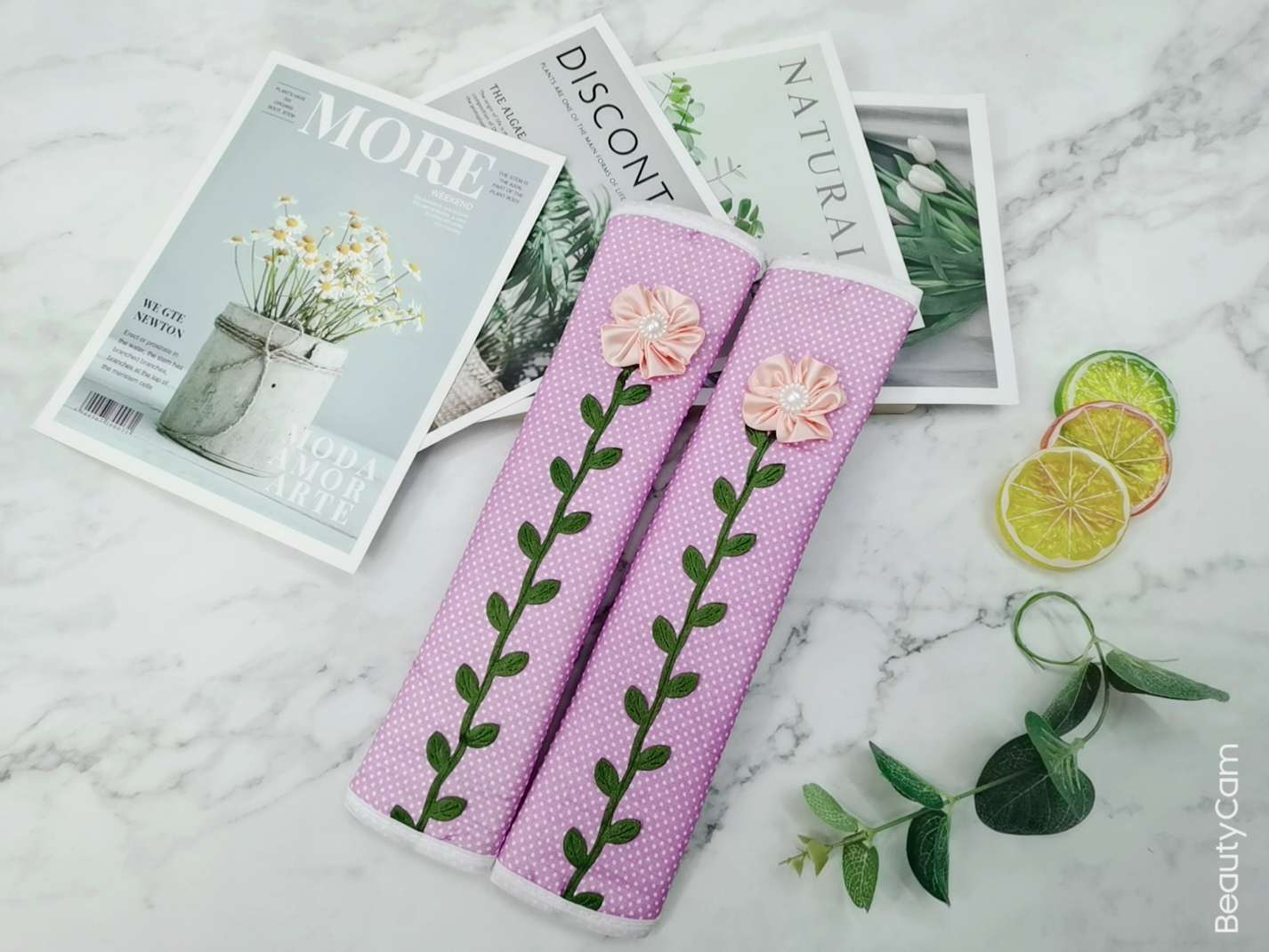 Dot Fabric Dust-Proof Anti-Fouling Anti-Static Anti-Collision Refrigerator Door Cover Car Seat Belt Shoulder Cover details Picture