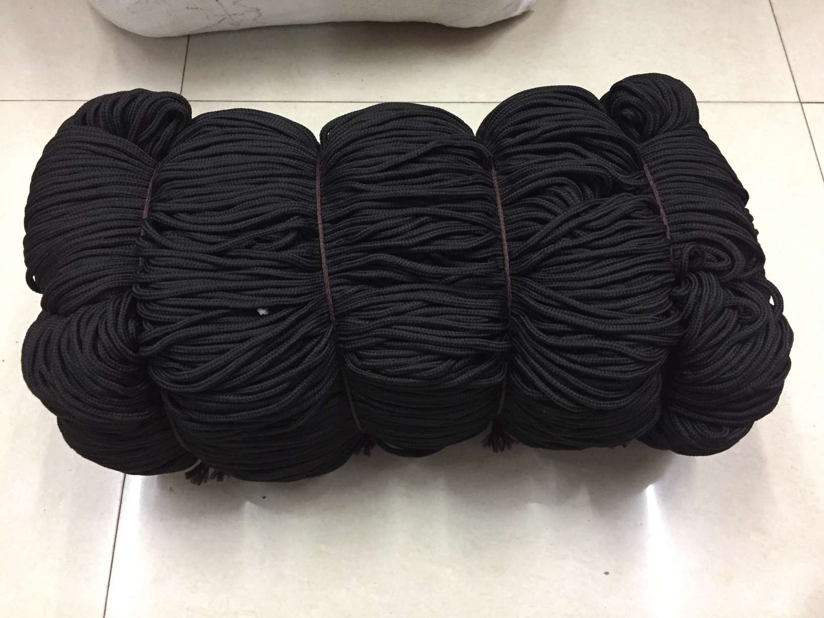 涤纶黑绳加粗有芯