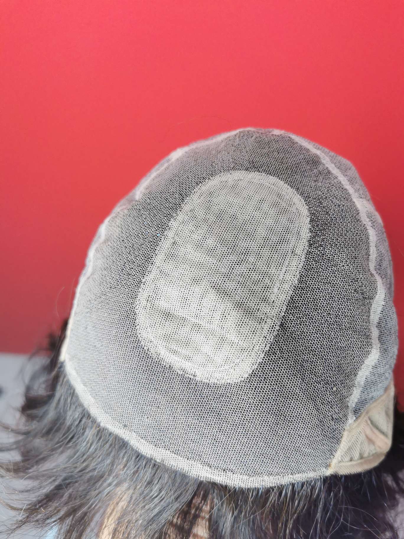 100% hand-knitted real hair, ladies' headwear, upturned mom style undefined