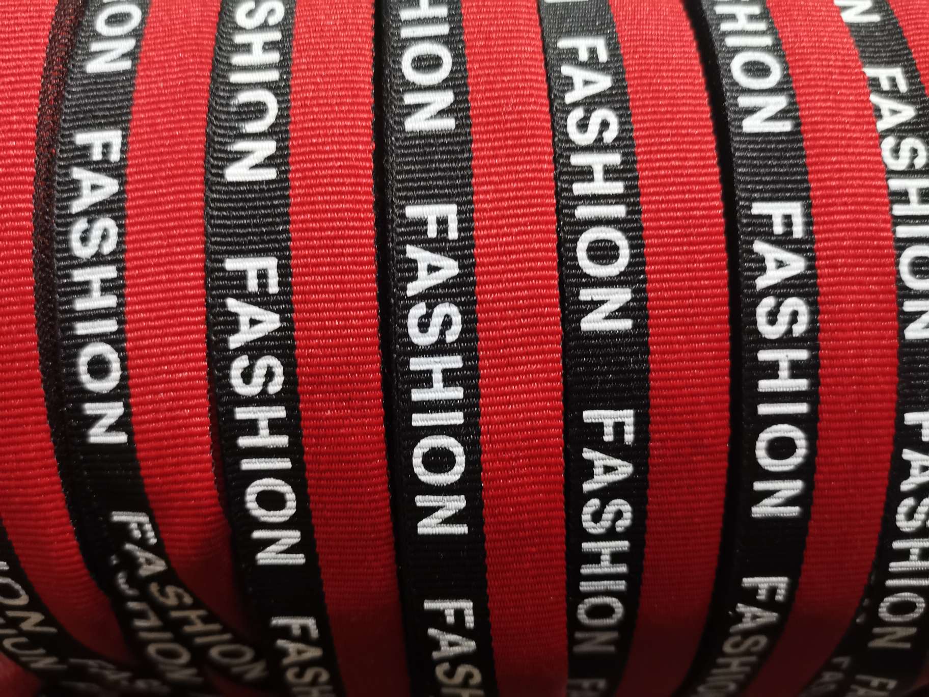Fashion English Webbing Plain Rib Ribbon Printing Webbing Clothing Accessories Pendant Webbing Specification drawing