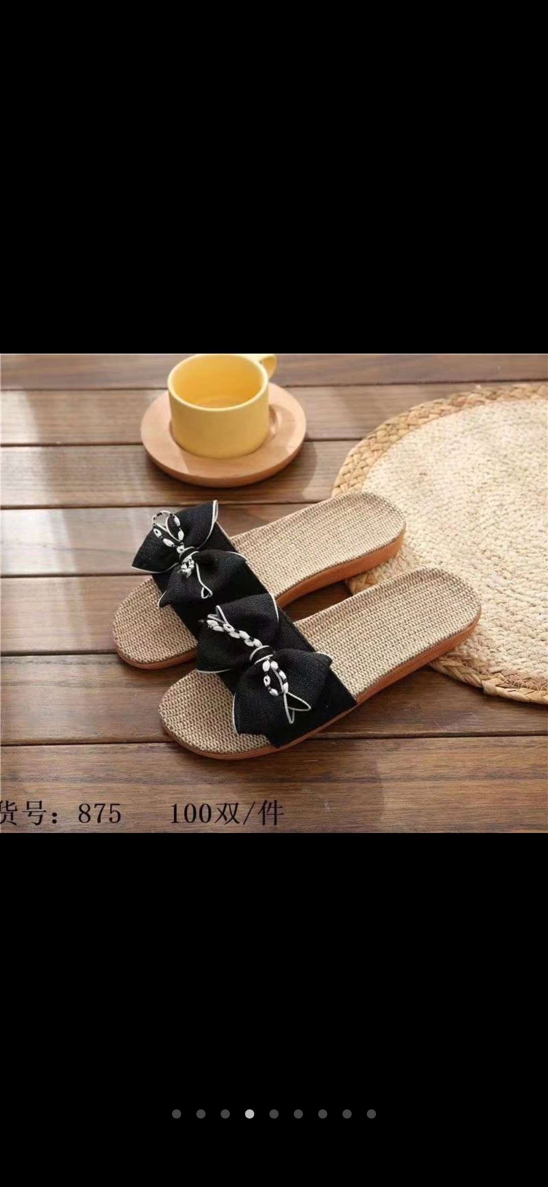 Fashionable linen slippers Item Picture