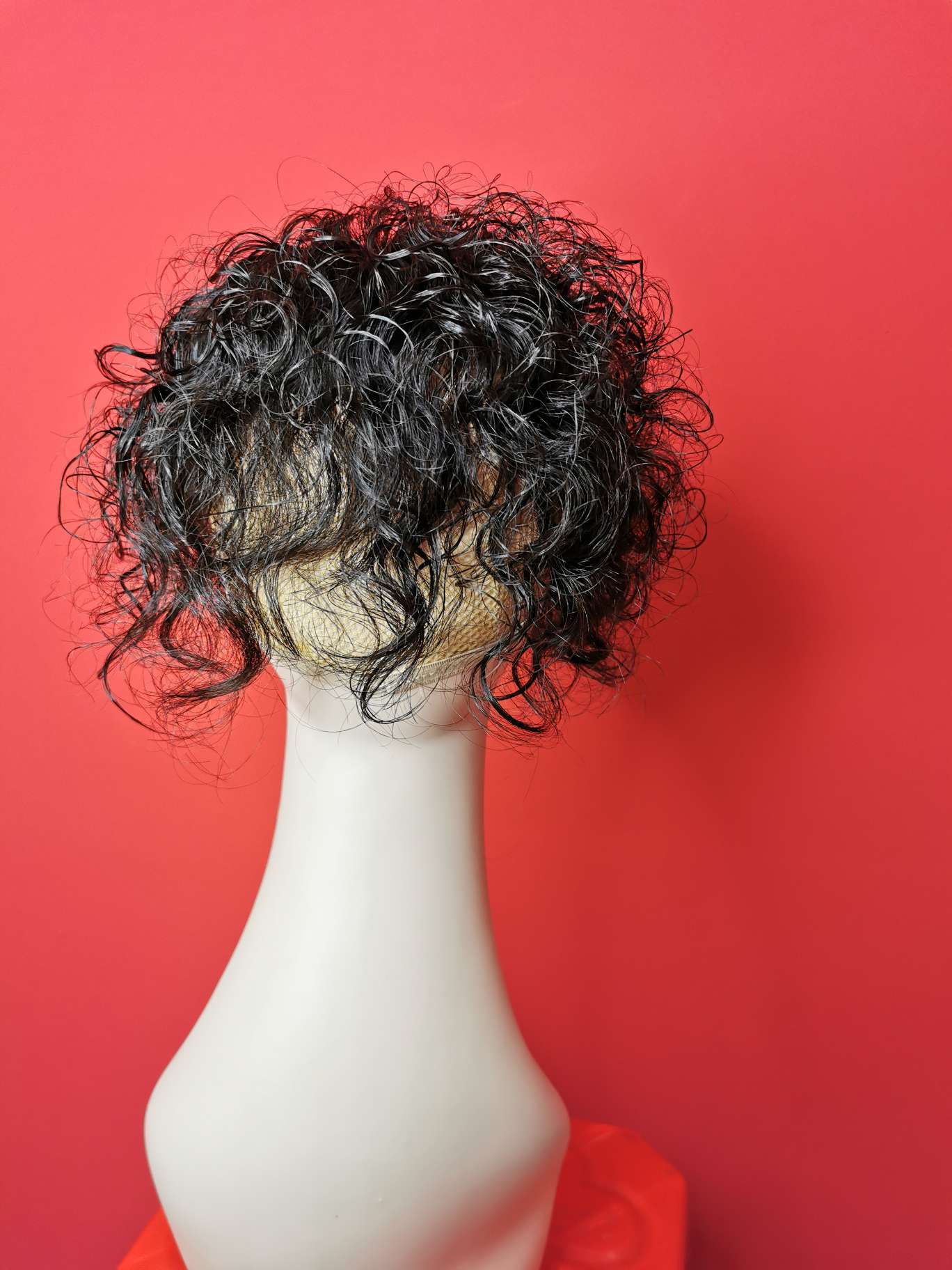 100% hand-knitted real person hair, ladies' hair blocks, curly style undefined