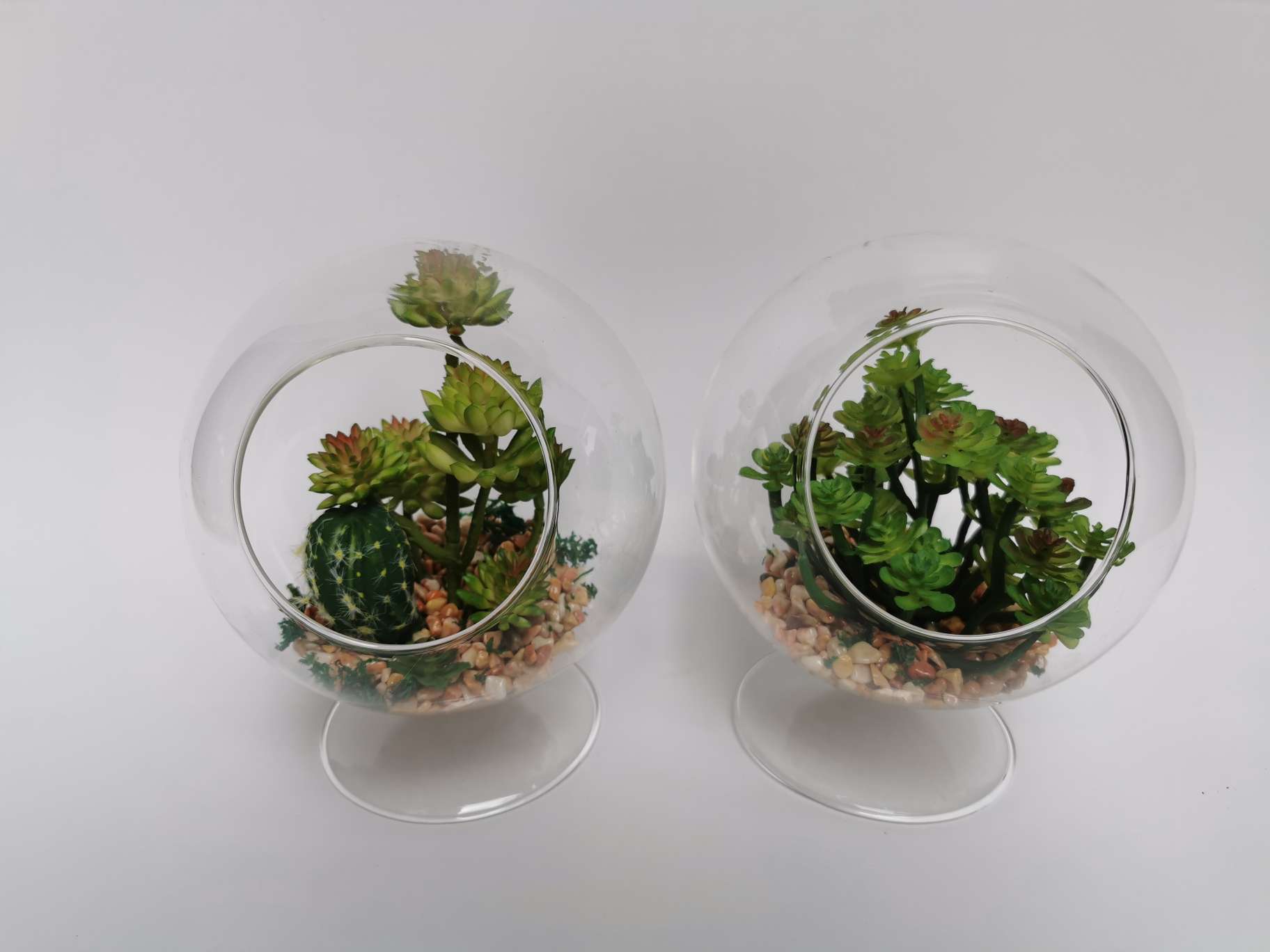 玻璃微景观 仿真多肉植物摆件 高硼硅玻璃 150地球仪