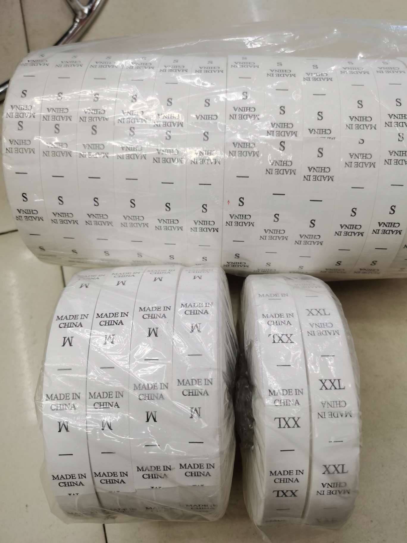 "Made in China with size. details Picture