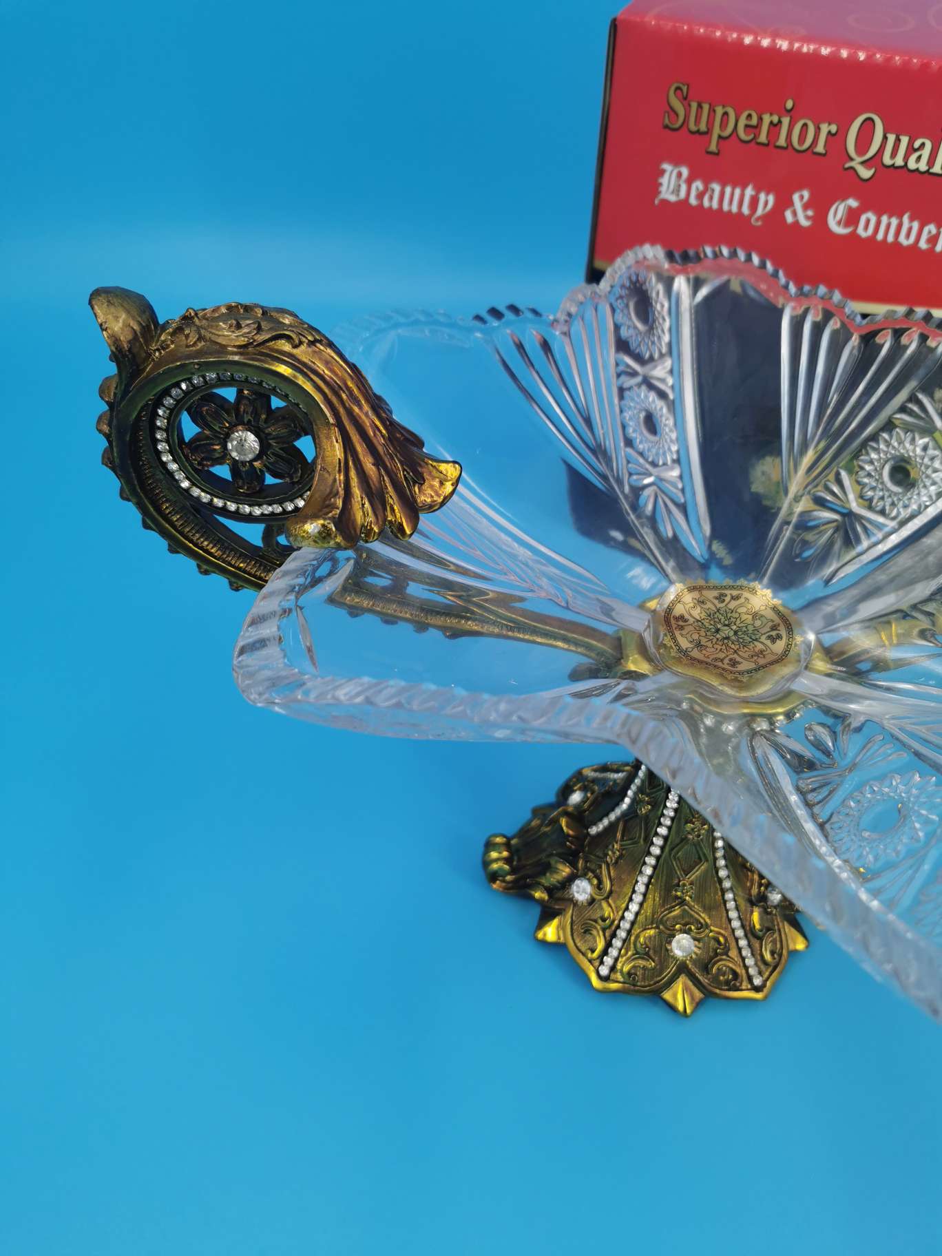 Diamond-shaped resin craft fruit plate home decoration 2022 New style Specification image