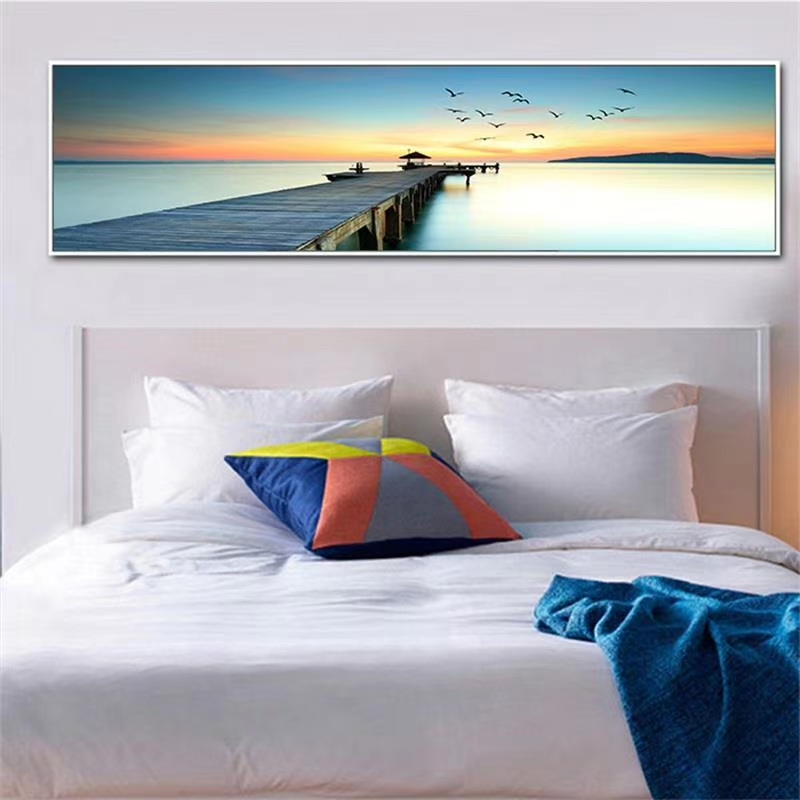 客厅现代简约装饰画酒店大尺寸手绘油画沙发背景墙抽象轻奢挂画 40*120详情图7