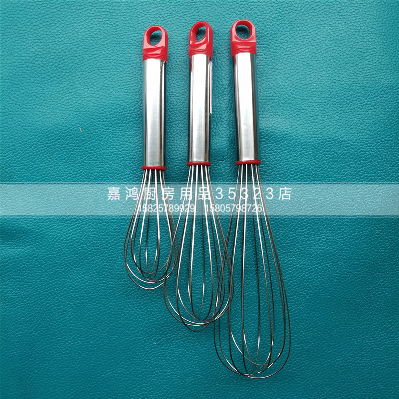 10 12 14 16 Red Glue Head 6-Wire Whisk