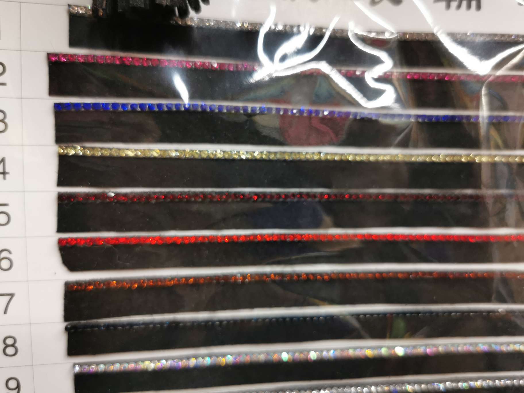 1公分单边烫钻超纤韩国绒绳子