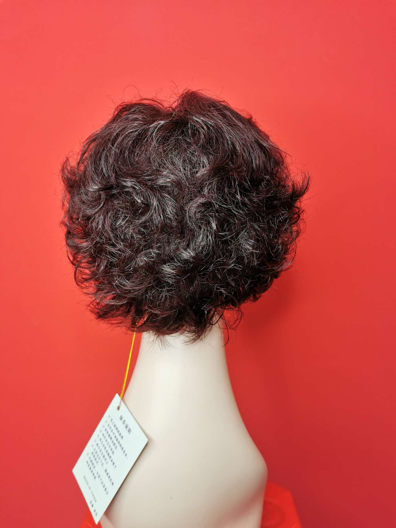 100% hand-knitted real hair, ladies' headwear, upturned mom style undefined