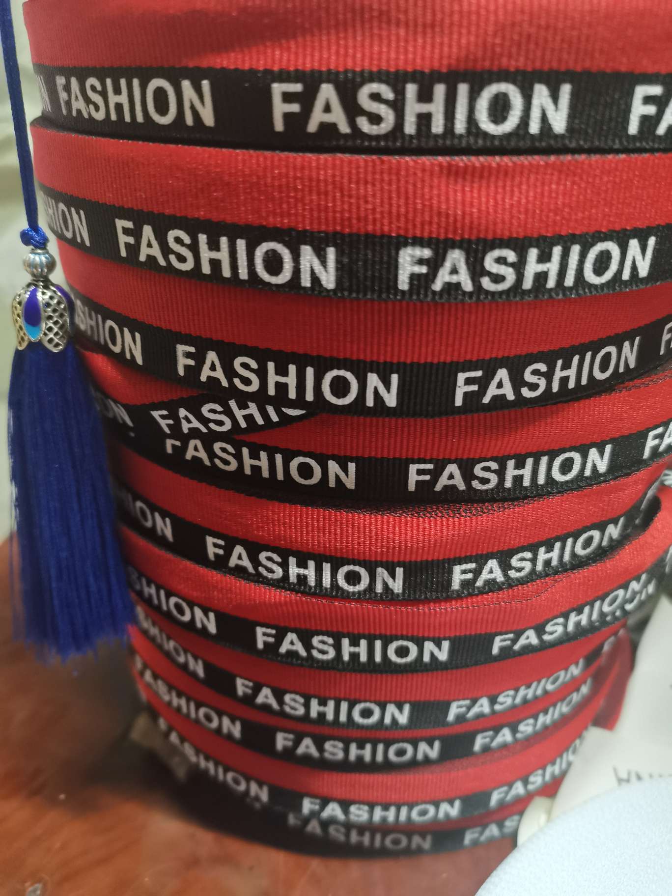 Fashion English Webbing Plain Rib Ribbon Printing Webbing Clothing Accessories Pendant Webbing details Picture