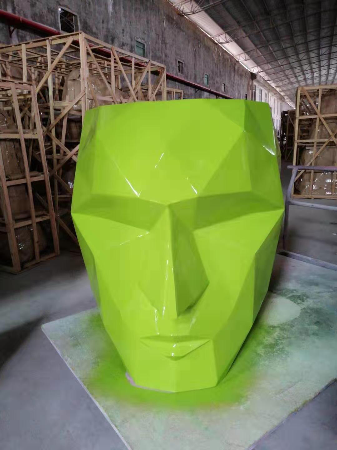 商场玻璃钢前台不规则接待八天喷漆人脸收银台高110*110*110