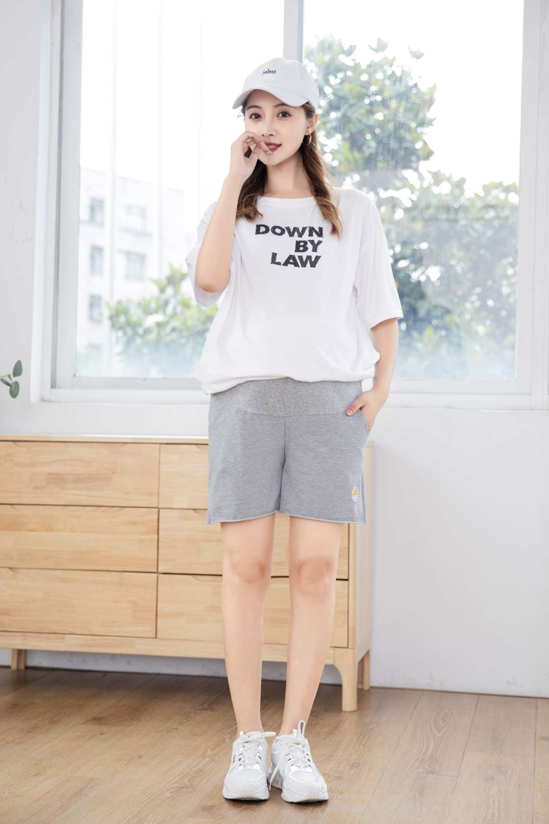 23夏季孕妇运动菊花裤产品图