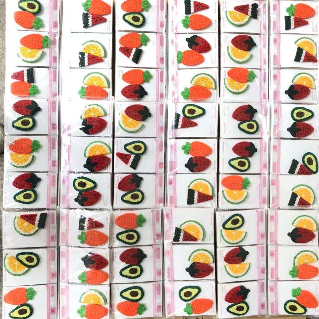Knitted fruit hair patch thumbnail
