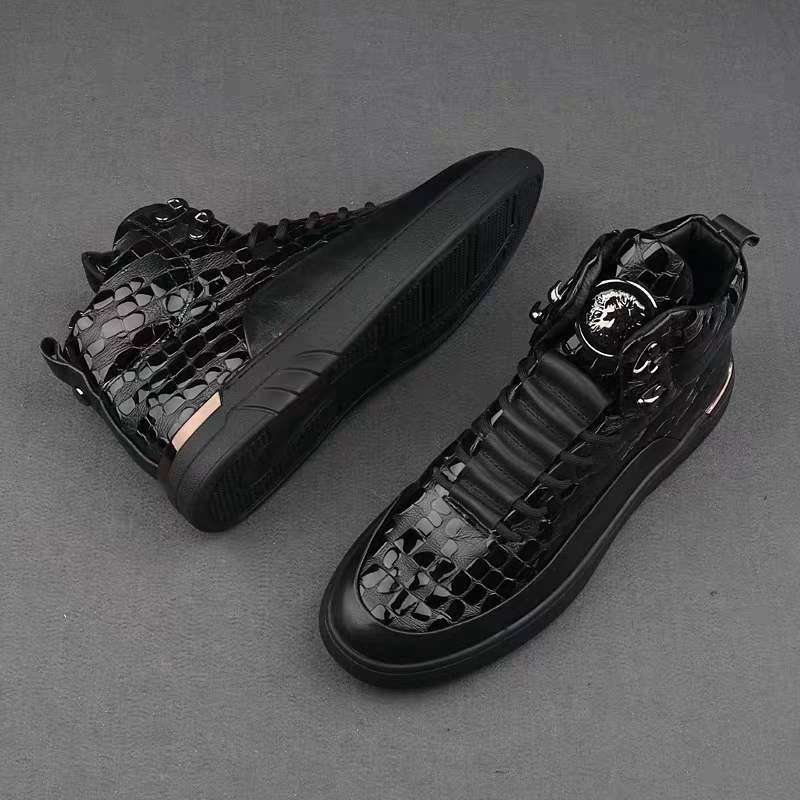 Kangaroo /12D8835 Fashionable and trendy stone-patterned men's boots