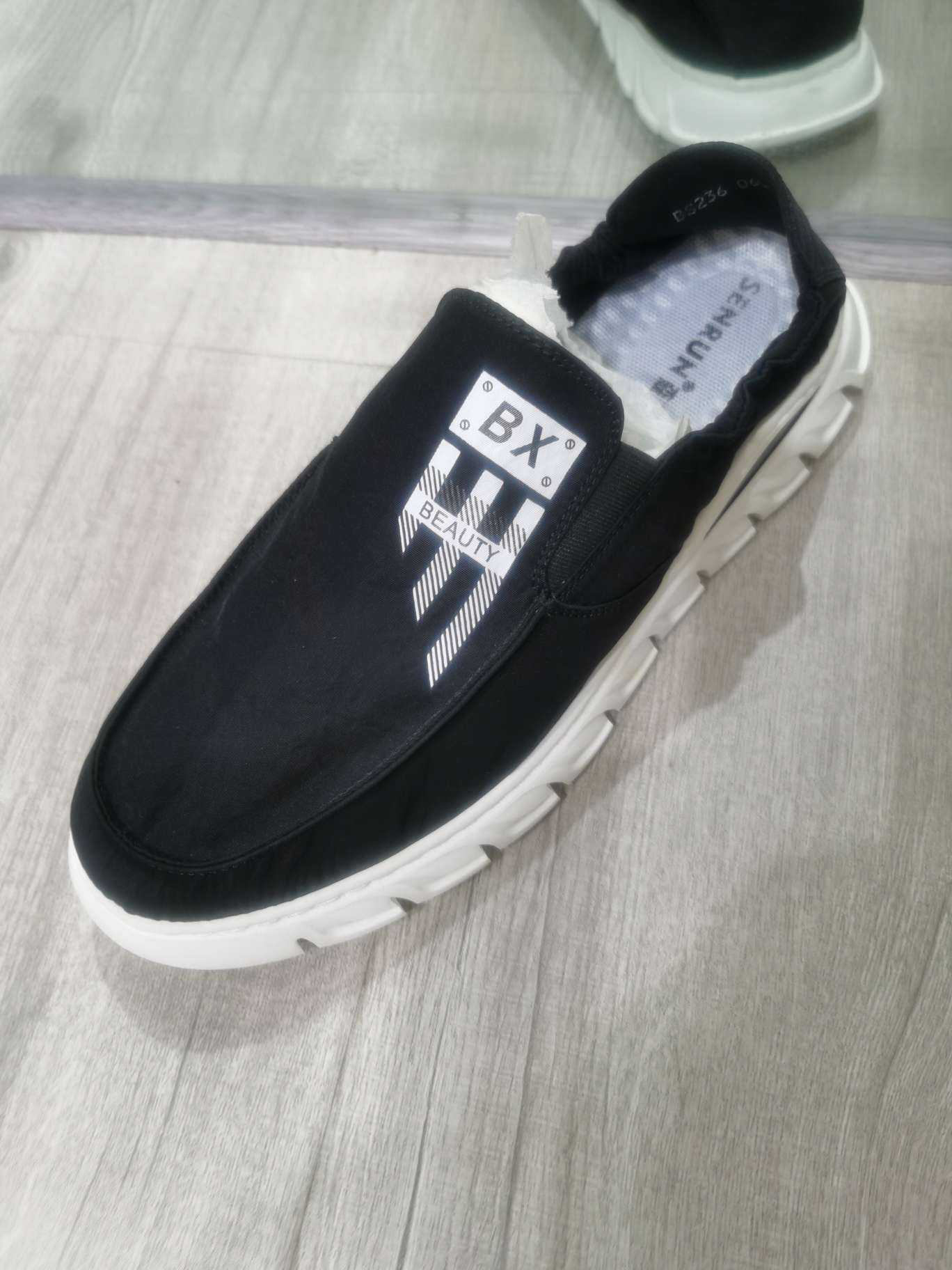 Shoes Men Summer Breathable Deodorant Shoes Trend All Casual Shoes 0658 Cloth Shoes A Slip-On Lazy Old Beijing Cloth Shoes Specification drawing