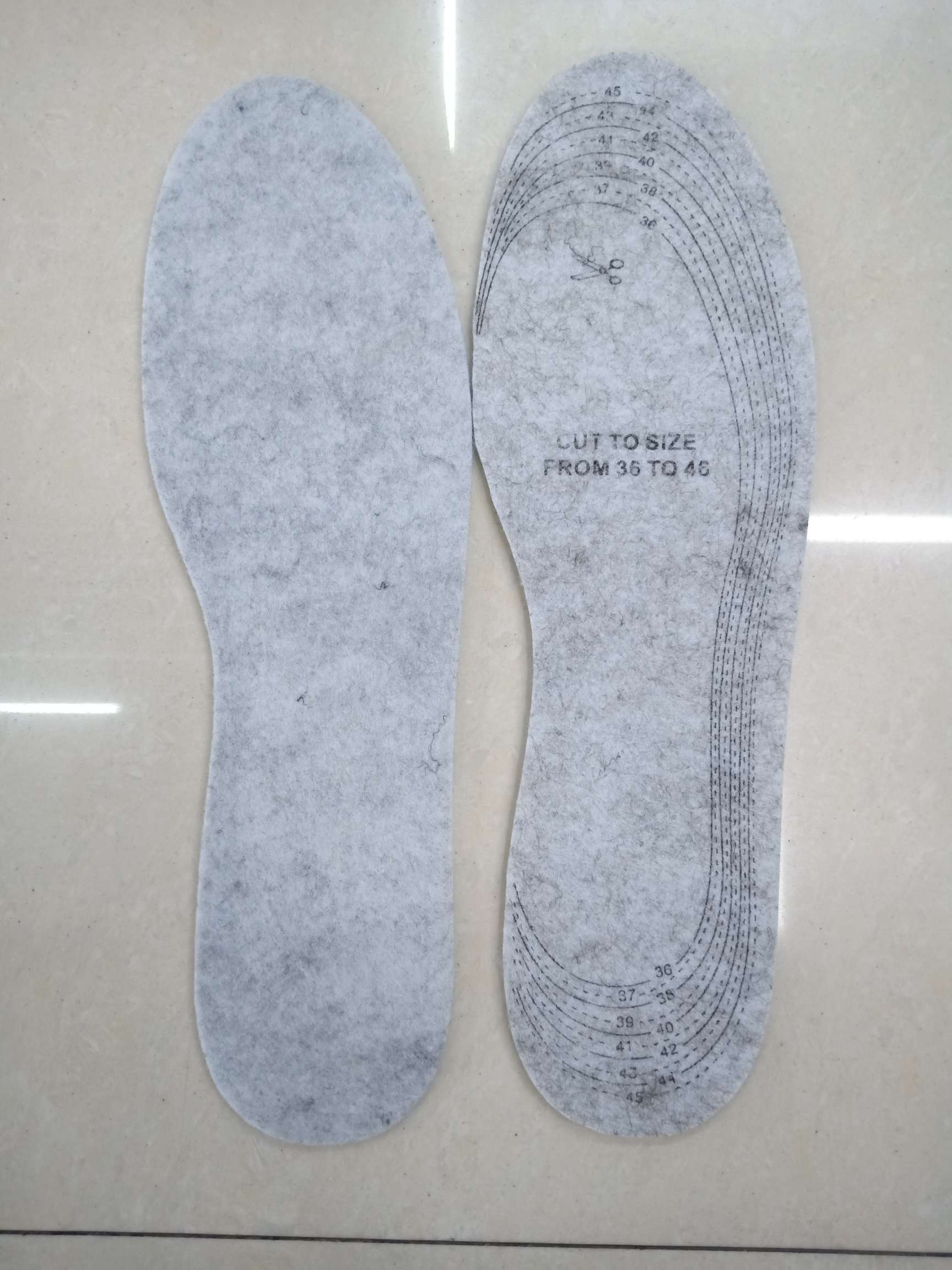 棉毡鞋垫灰色鞋垫