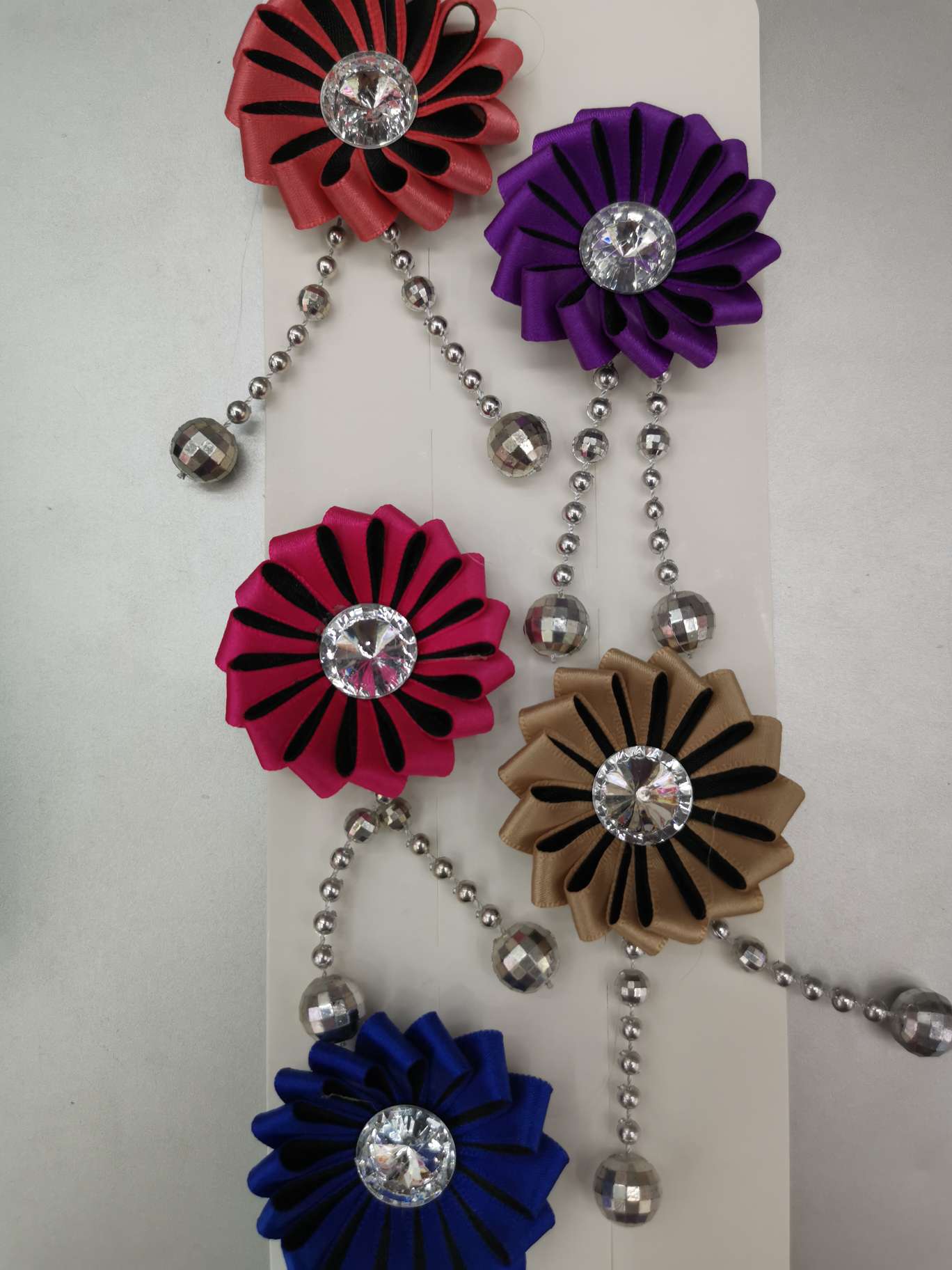 Dacron With Two-Tone Sunflower Beads