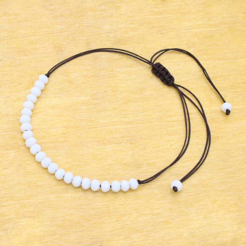 欧美时尚百搭手饰 韩版手工编织绳水晶手链女生简约手串饰品批发116详情图10