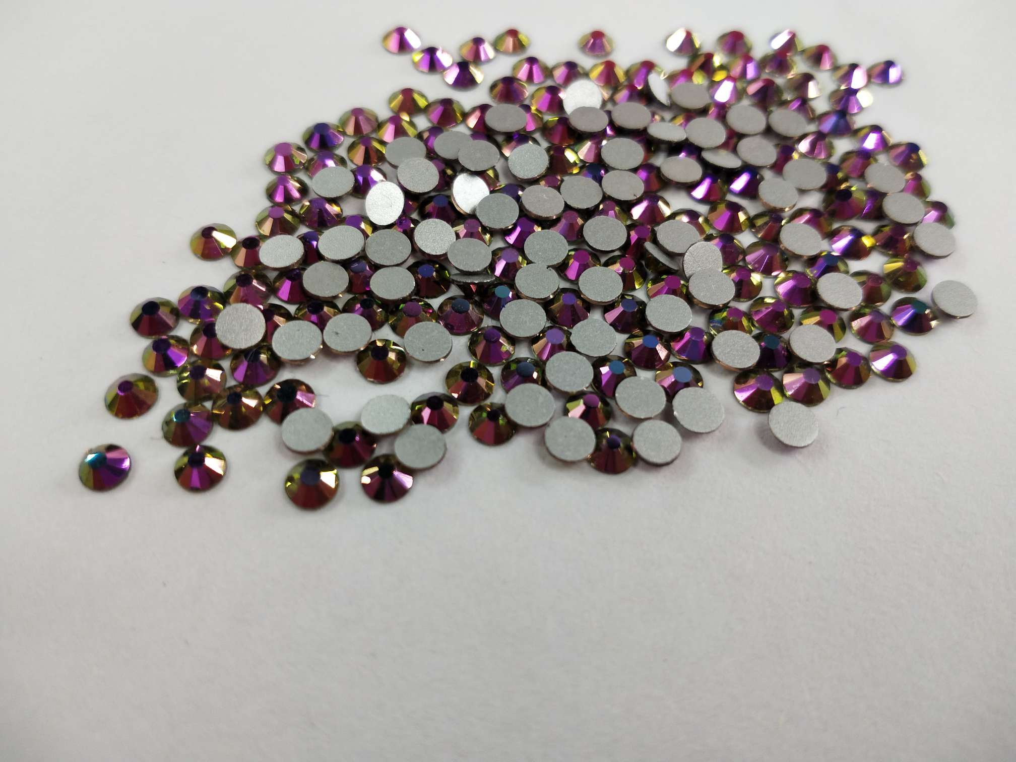 Ss16 Rainbow Rose Gold And Silver Bottom Imitation Diamond Nail Diamond Glass Hot Diamond Diy Drill Specification drawing
