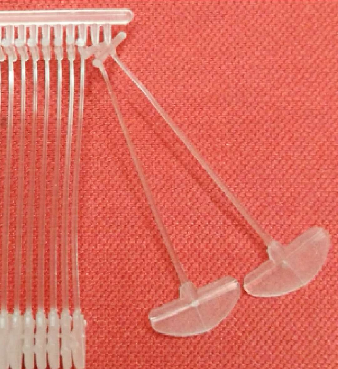 细大片胶针叶片半圆PP细胶针扇形细排钉一盒10000一大件20盒透明黑色配套细针吊牌枪使用