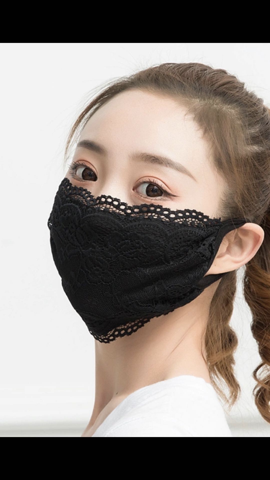 Spring and Autumn lace double modai cotton mask thumbnail