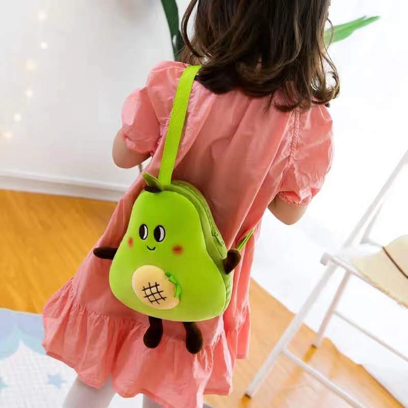Avocado shoulder bag stuffed toy Shoulder bag Avocado shoulder bag fruit bag