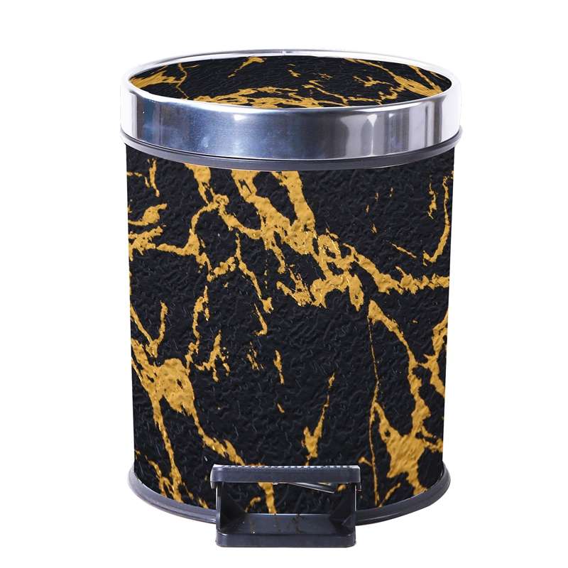 Treadle Trash Can Treadle Household Kitchen And Bathroom Trash Can Commercial Room Trash Can Black Gold Marble Platinum Marble
8056# 5L, 8055# 8L Item Picture