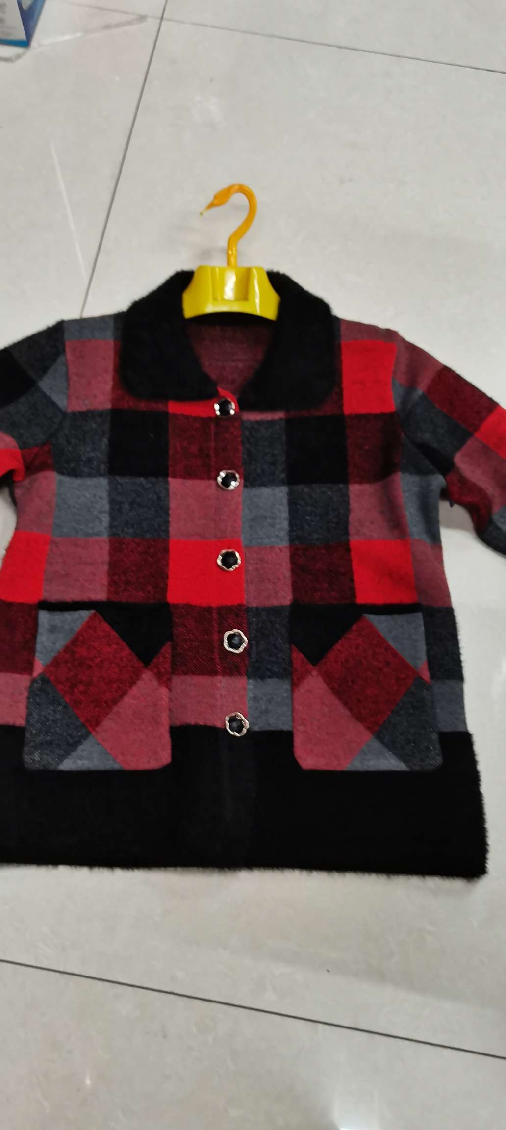 Tricolor checkered gown thumbnail