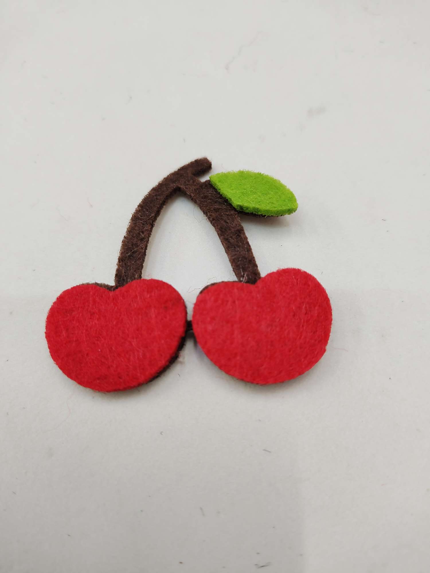 Cherry non-woven fabric cherry felt fabric fruit cherry headdress accessories sleeve decoration clothes shoes socks accessories. Earring pendant.